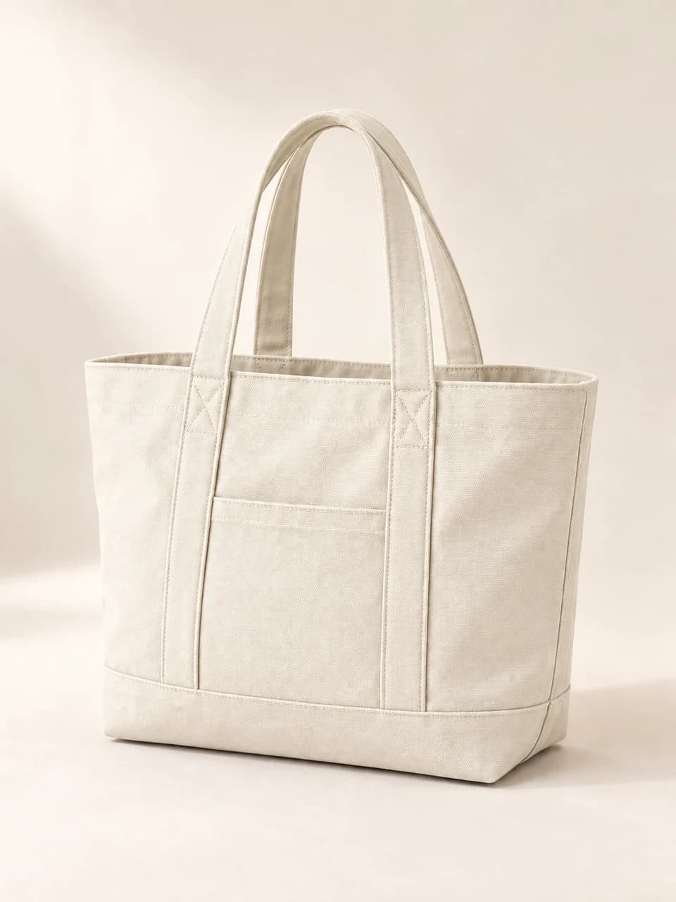 AI-generated Everyday Carry Tote concept — Cream. Unproduced; final specifications subject to change.