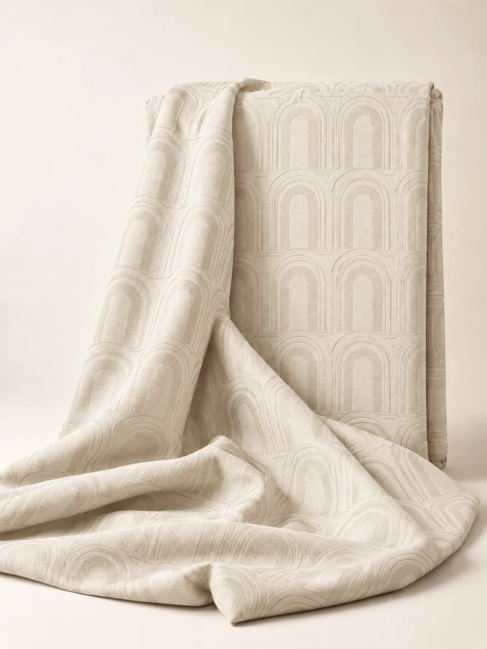 AI-generated Gates Jacquard concept — Cream. Unproduced; final specifications subject to change.