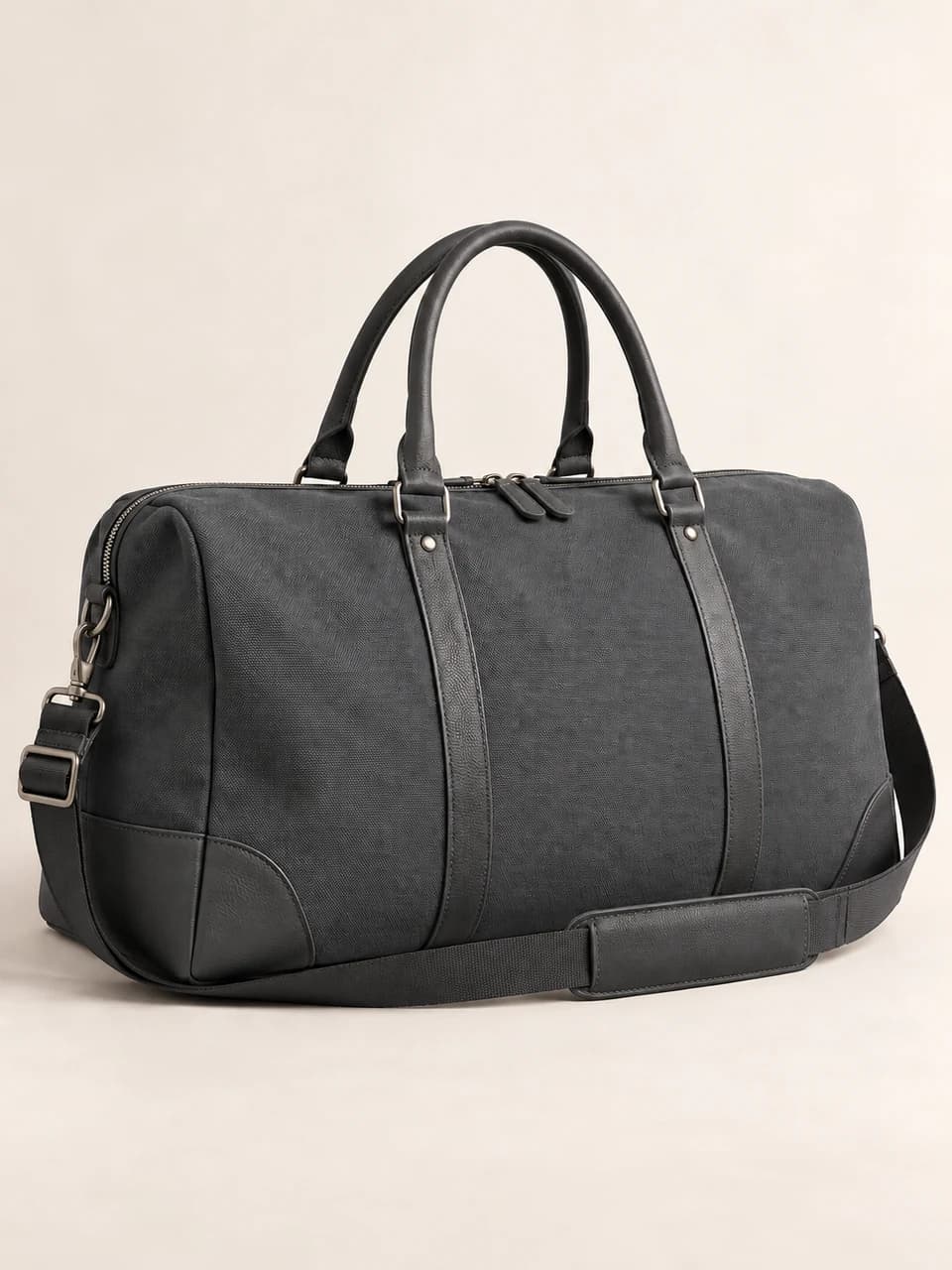 AI-generated Journey Weekend Bag concept — Charcoal. Unproduced; final specifications subject to change.