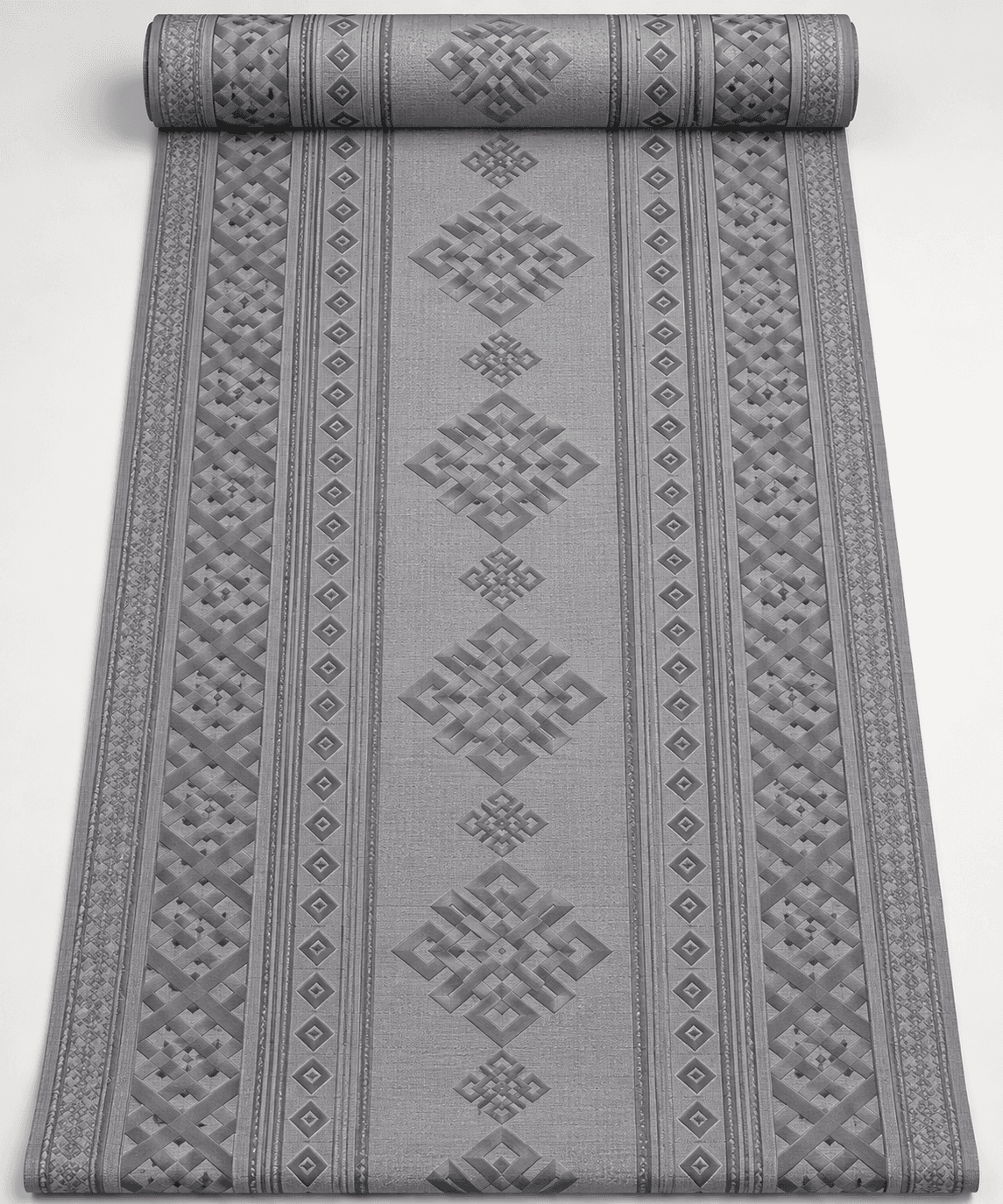 Grey Shaddah material — full view