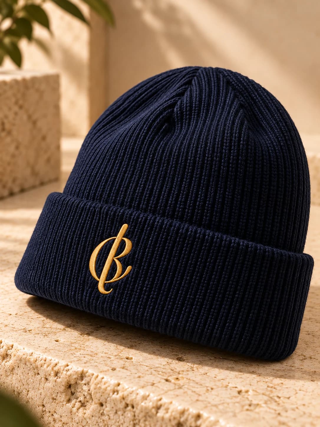 Navy RELEC beanie — embroidered front