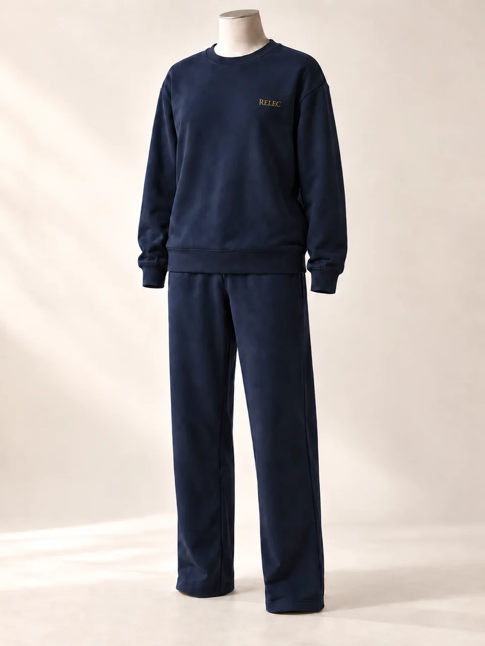 AI-generated Ouroboros Crew Set Navy concept — small chest embroidery. Unproduced; final specifications subject to change.