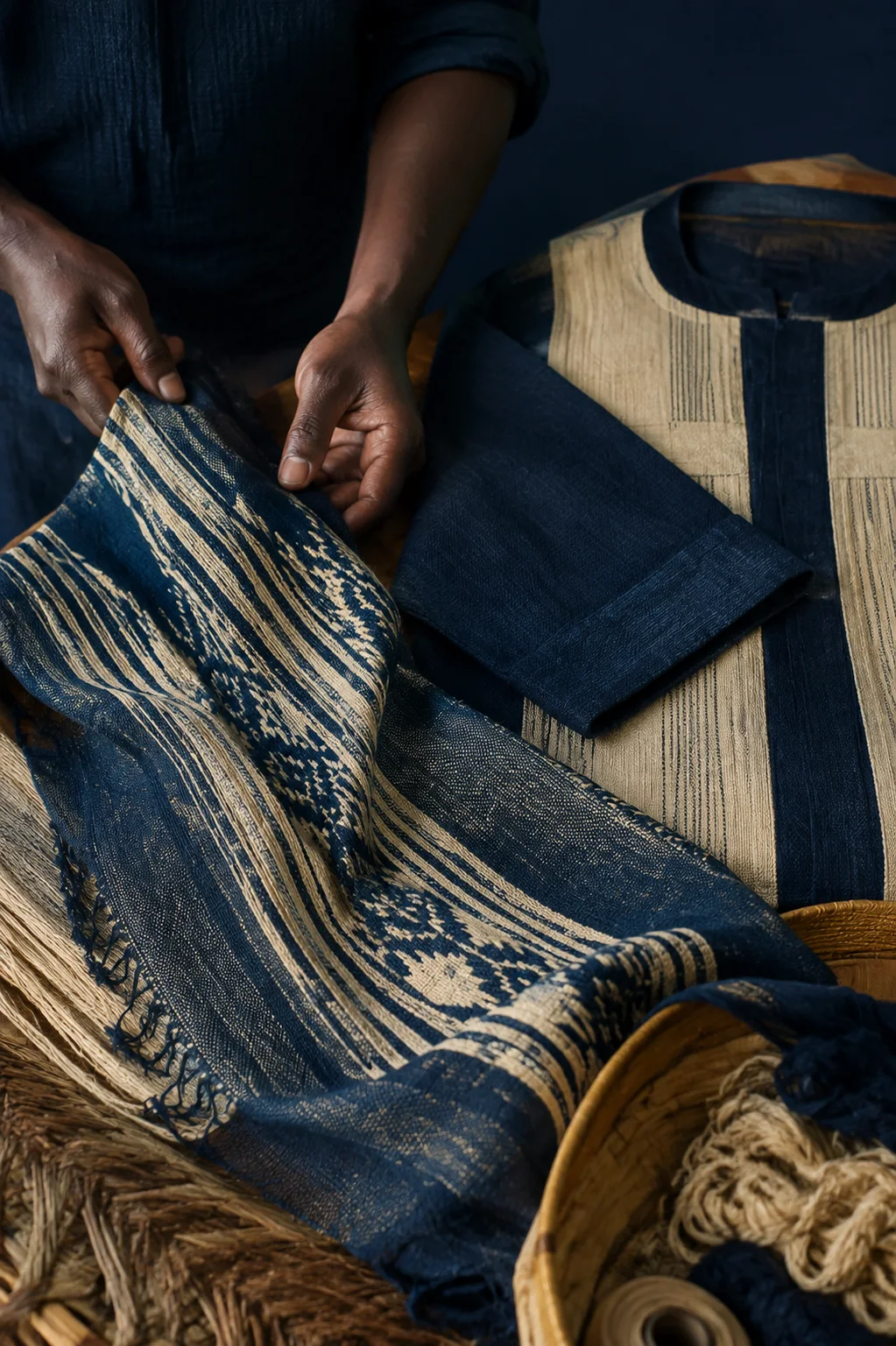Generated campaign textile study, not a photograph of this product