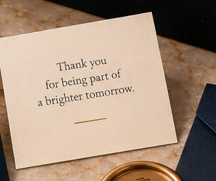 Personalised Printed Note presentation